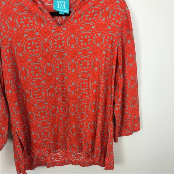 Escapada | Orange Printed Top - Picture 4 of 5